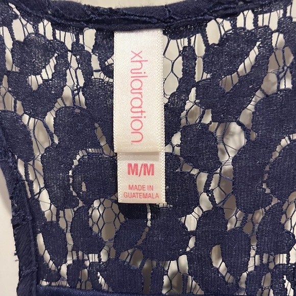 Navy blue high low dress - Picture 3 of 5